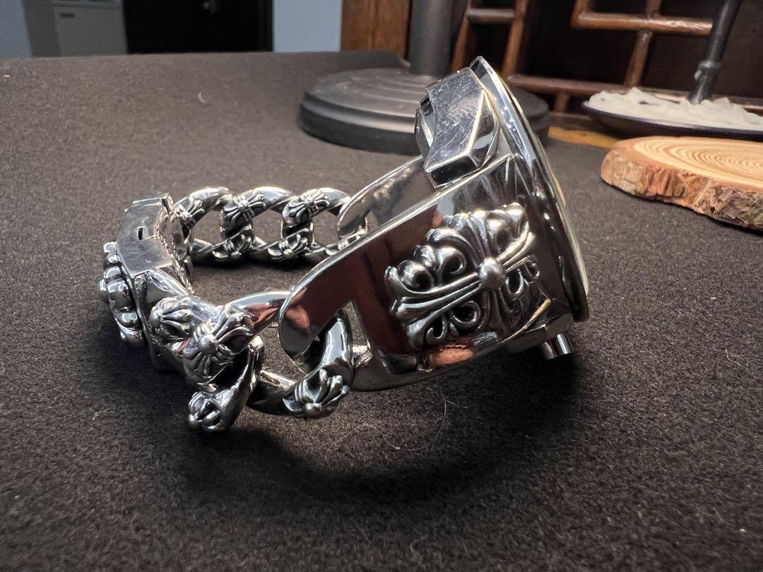 J1000　Watch　時計バンド　シルバー新型クロス十字Ⅱウォッチベルト　16cm　刻印有り_画像1