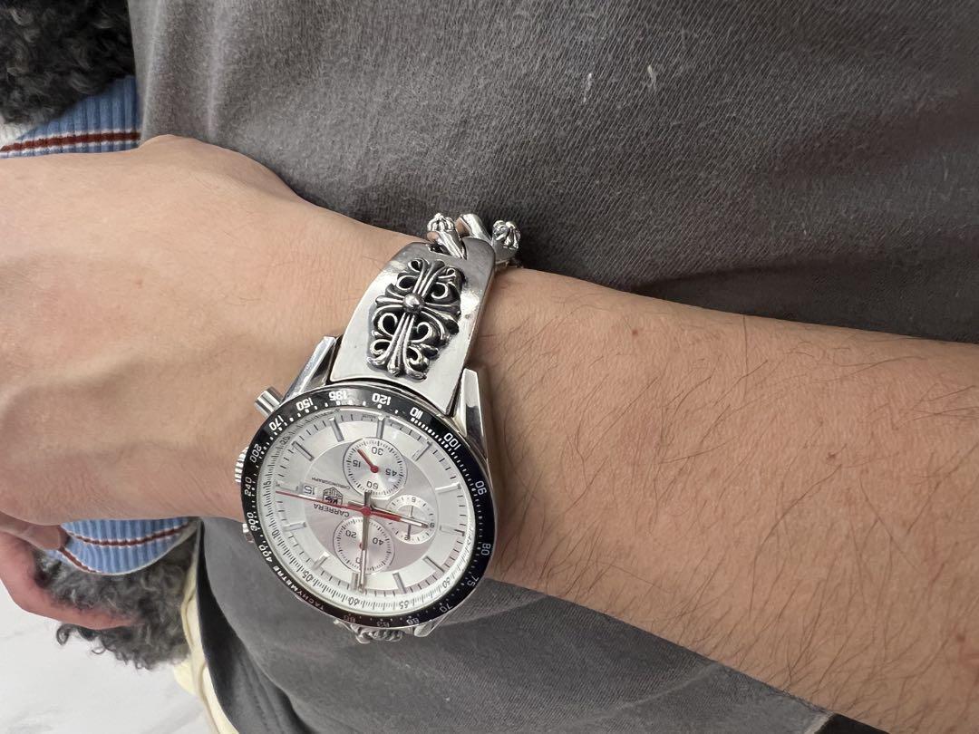 J1000　Watch　時計バンド　シルバー新型クロス十字Ⅱウォッチベルト　16cm　刻印有り_画像9