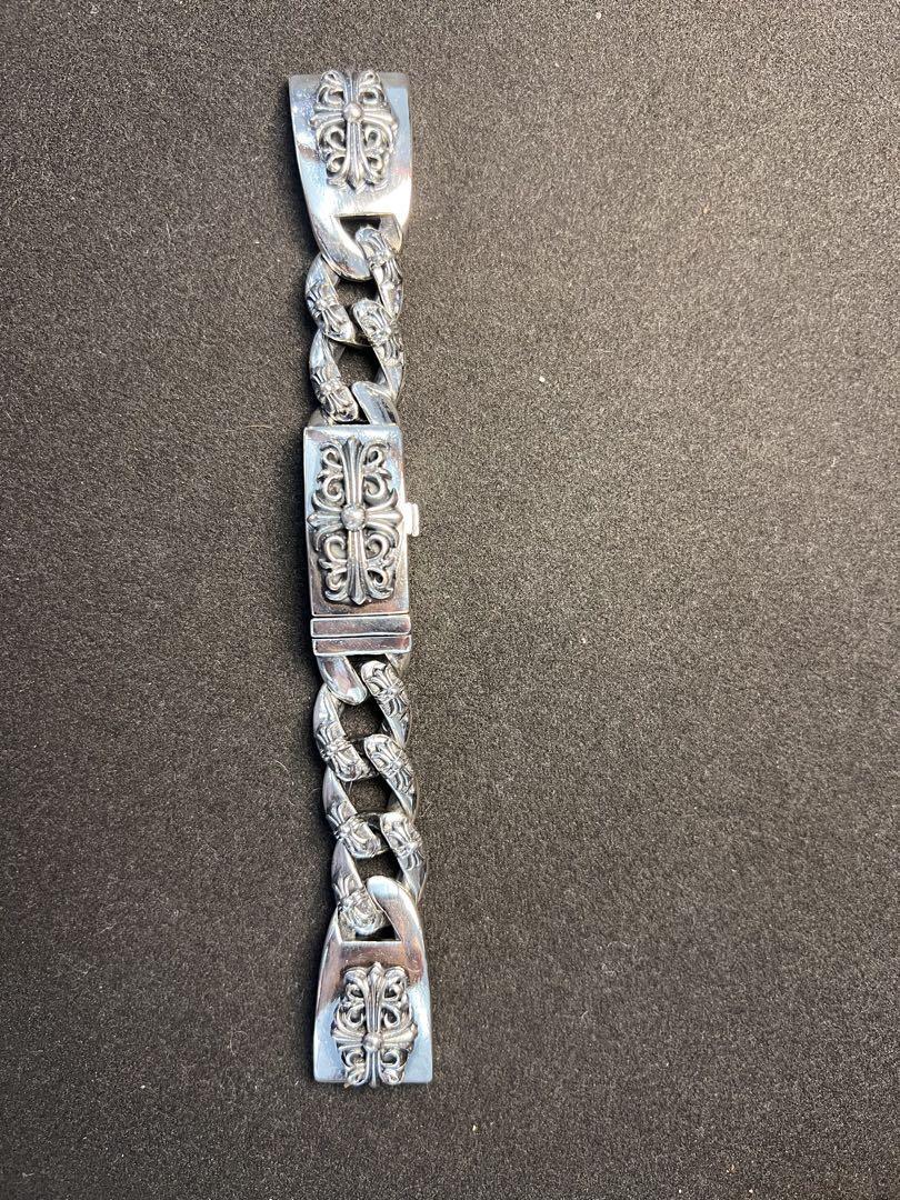 J1000　Watch　時計バンド　シルバー新型クロス十字Ⅱウォッチベルト　16cm　刻印有り_画像2