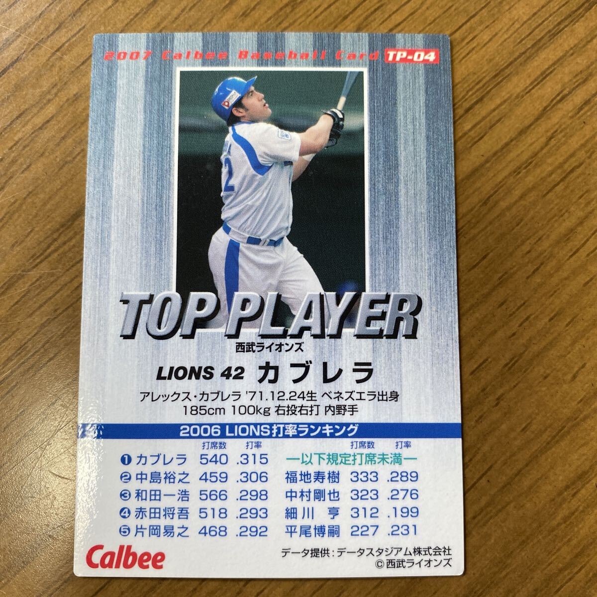  Calbee Saitama Seibu Lions Cub rela