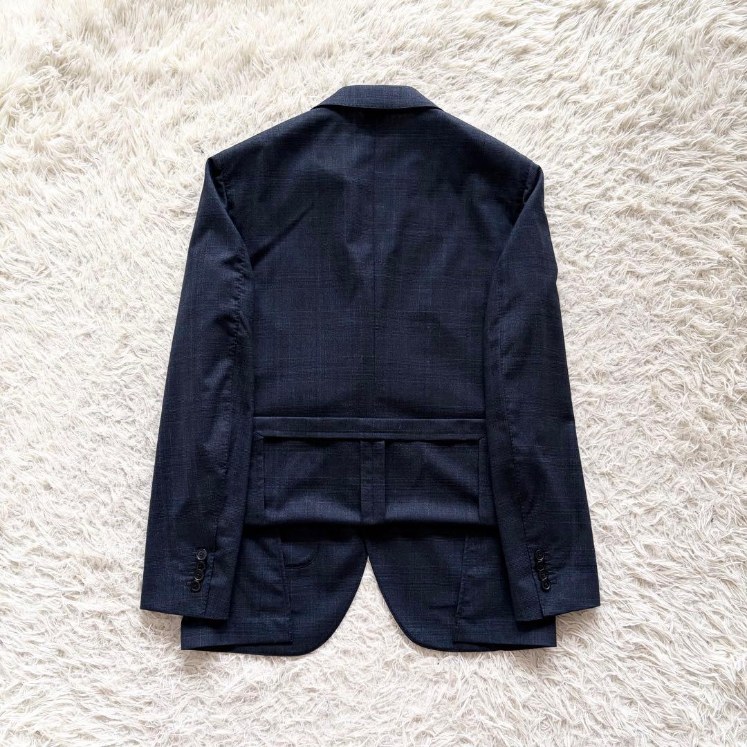 ＜美品＞ LARDINI ラルディーニ 新ロゴ 3ピース ネイビー ウール スーツ セットアップ ブートニエール サイズ48 Lサイズ ビジネス 結婚式_画像5