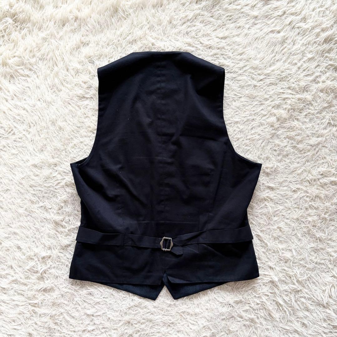 ＜美品＞ LARDINI ラルディーニ 新ロゴ 3ピース ネイビー ウール スーツ セットアップ ブートニエール サイズ48 Lサイズ ビジネス 結婚式_画像7