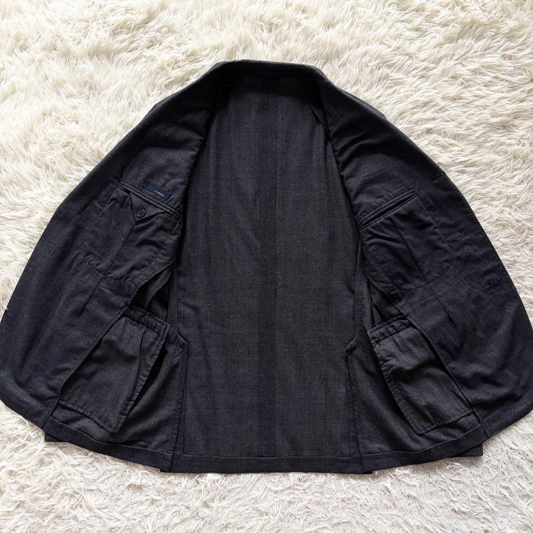 ＜美品＞ LARDINI ラルディーニ ダークグレー ウール スーツ セットアップ サイズ48 Lサイズ ビジネス 結婚式_画像5