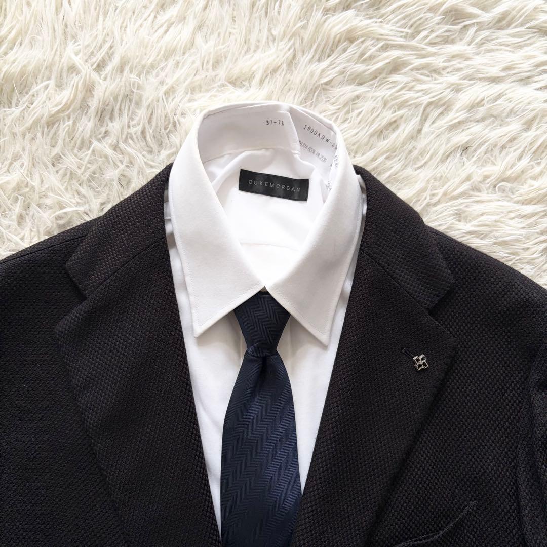 ＜美品＞ TAGLIATORE タリアトーレ 新ロゴ カシミヤ ウール ブラウン ジャケット サイズ52 Lサイズ ビジネス 結婚式_画像3