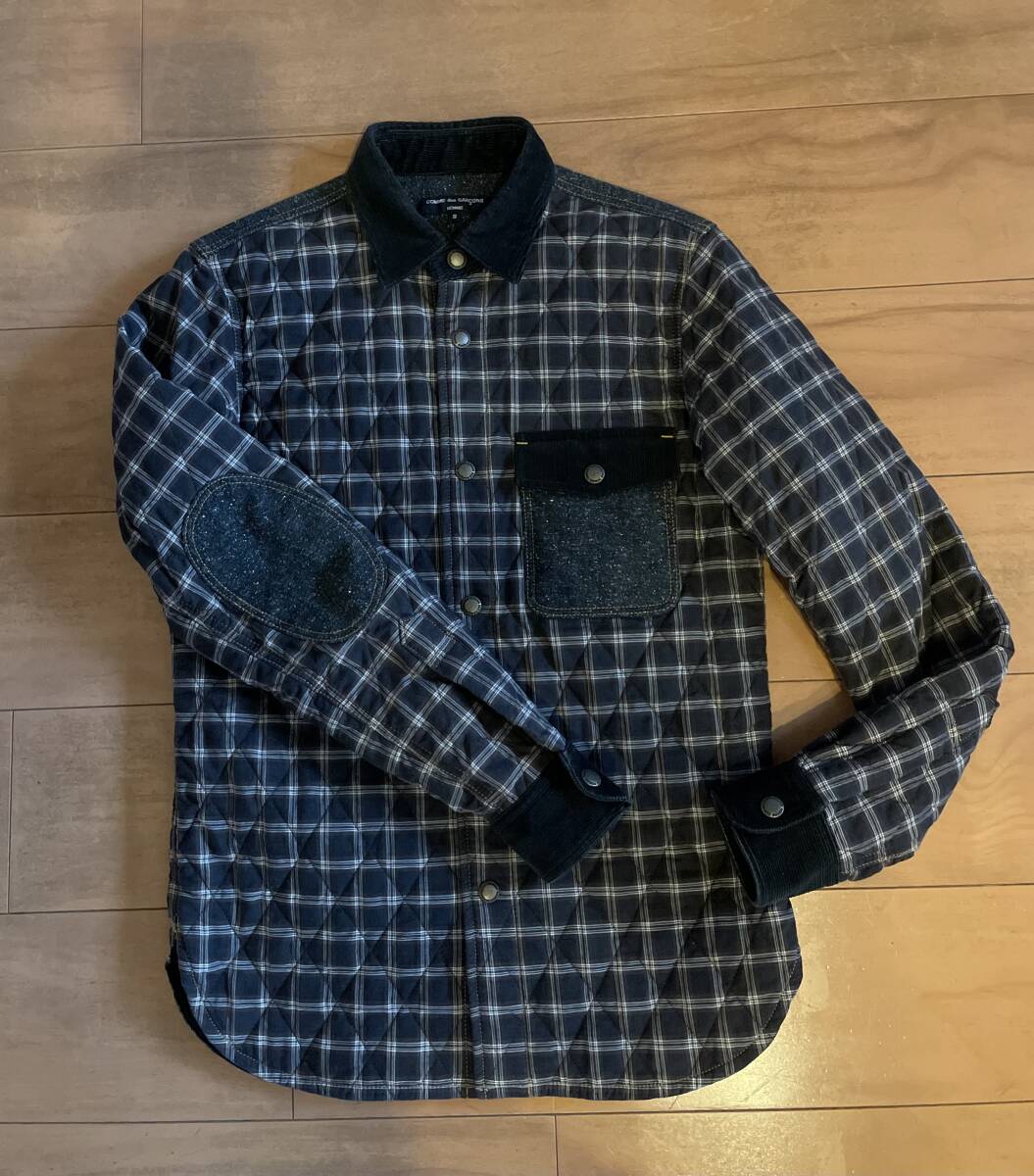 COMME des GARCONS HOMME 　キルティングシャツ　S_画像1