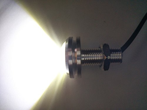 デイライト LED 防水 イーグルアイ 大玉 23mm 10個セット 12V 埋め込み (ホワイト/シルバーボディ)_画像4