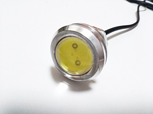 デイライト LED 防水 イーグルアイ 大玉 23mm 10個セット 12V 埋め込み (ホワイト/シルバーボディ)_画像5