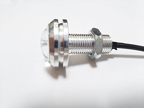 デイライト LED 防水 イーグルアイ 大玉 23mm 10個セット 12V 埋め込み (ホワイト/シルバーボディ)_画像6