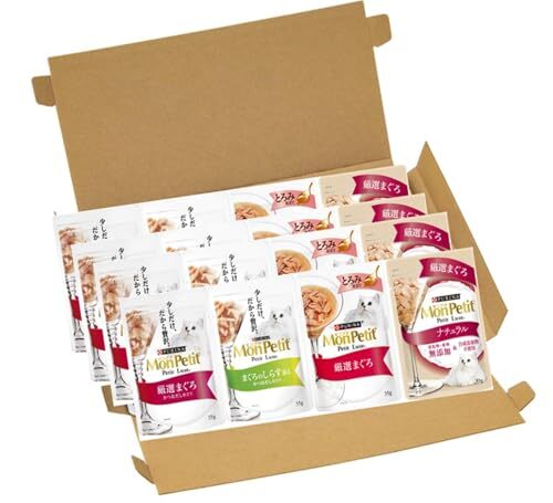 モンプチ プチリュクス パウチ ４種のまぐろ尽くしバラエティ 30g/35g×４種類×各4袋入り_画像1