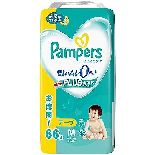 【テープ Mサイズ】パンパース オムツ さらさらケア (6~11kg) 66枚_画像1