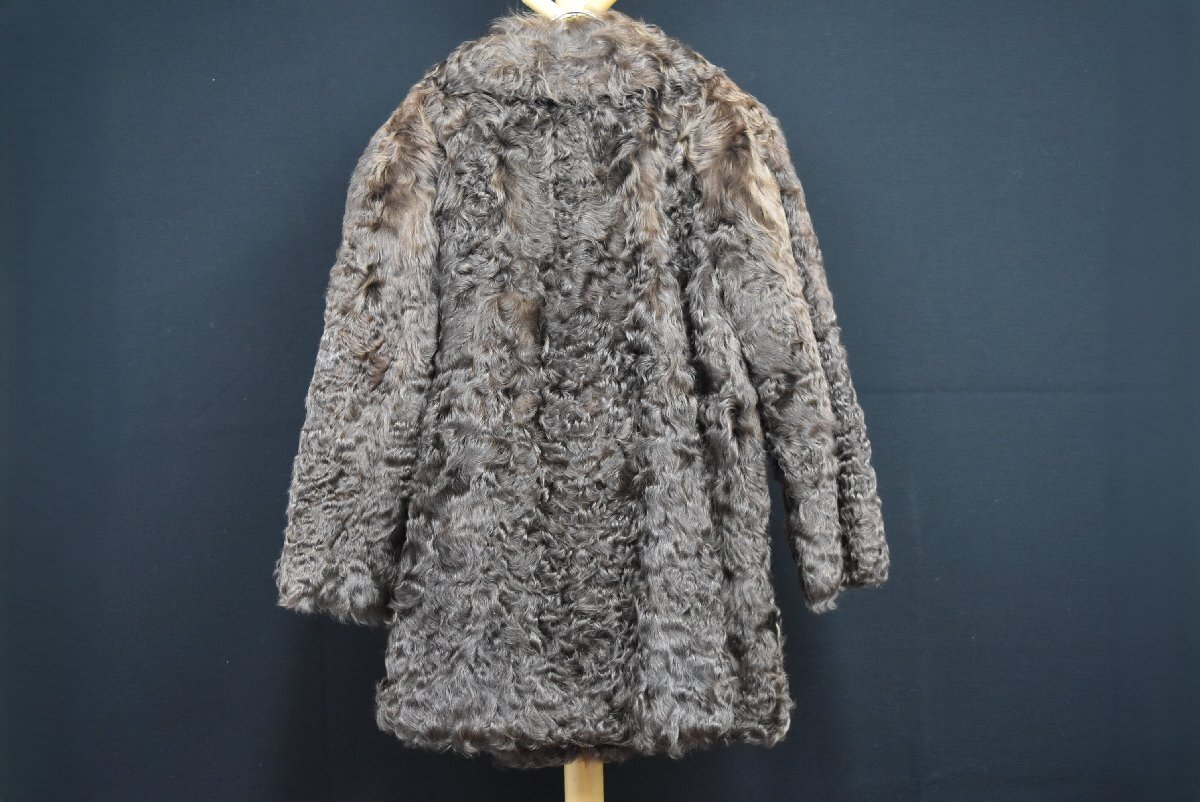 A-730_K 中古 ジャンク品 MoonBatFur ムーンバットファー パステルミンク 八分 コート サイズ15 ブラウン 毛皮 リアルファー アウター_画像3