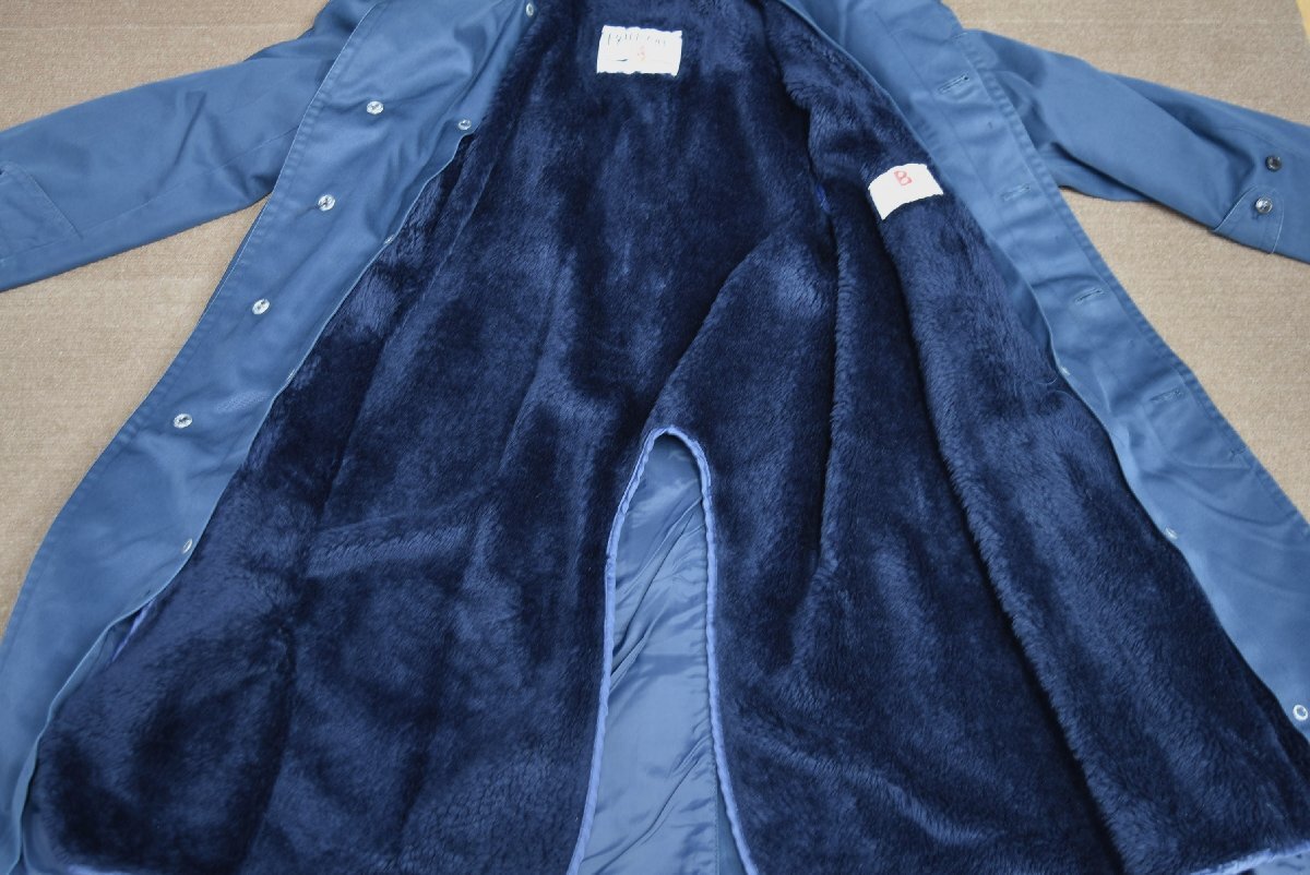 C-331 中古 ジャンク品 Bartson's バートソンズ ステンカラー コート ネイビー ボアライナー付き サイズ46 ベルギー製 メンズ ジャケット_画像4