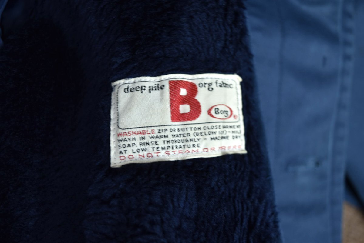 C-331 中古 ジャンク品 Bartson's バートソンズ ステンカラー コート ネイビー ボアライナー付き サイズ46 ベルギー製 メンズ ジャケット_画像5