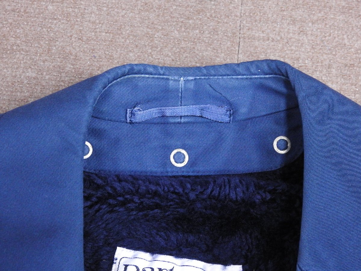 C-331 中古 ジャンク品 Bartson's バートソンズ ステンカラー コート ネイビー ボアライナー付き サイズ46 ベルギー製 メンズ ジャケット_画像9