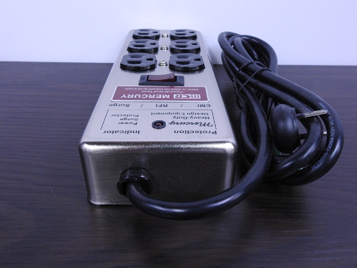 B-641 中古 ジャンク品 Mercury マーキュリー 電源タップ 6口 延長コード マルチタップ コード ケーブル インテリア アメリカン_画像4