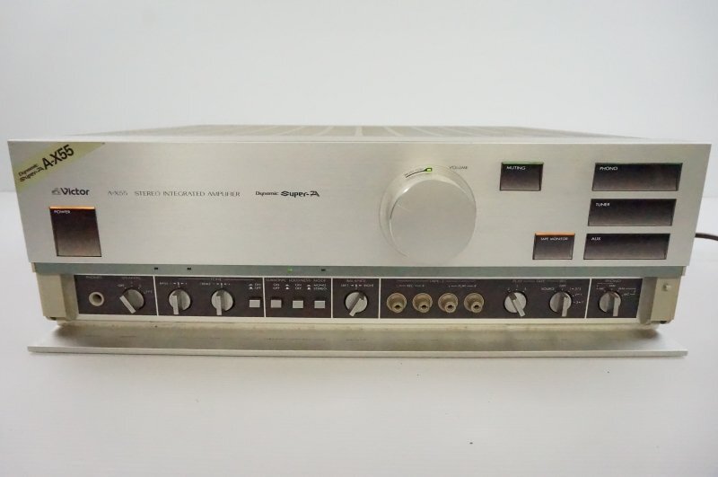 F-591 【ジャンク品 中古品 現状渡品】 プリメインアンプ Victor ビクター A-X55 オーディオ 音楽鑑賞 レトロ コレクション_画像1