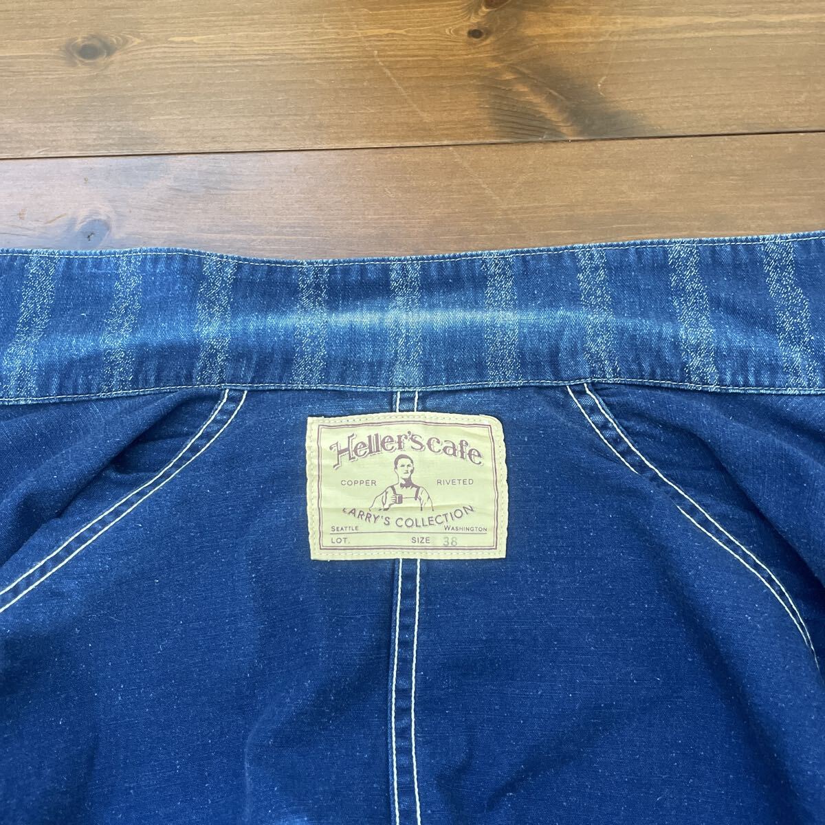 へラーズカフェ　ウエアハウス カバーオール ワークジャケット　サイズ38_画像6