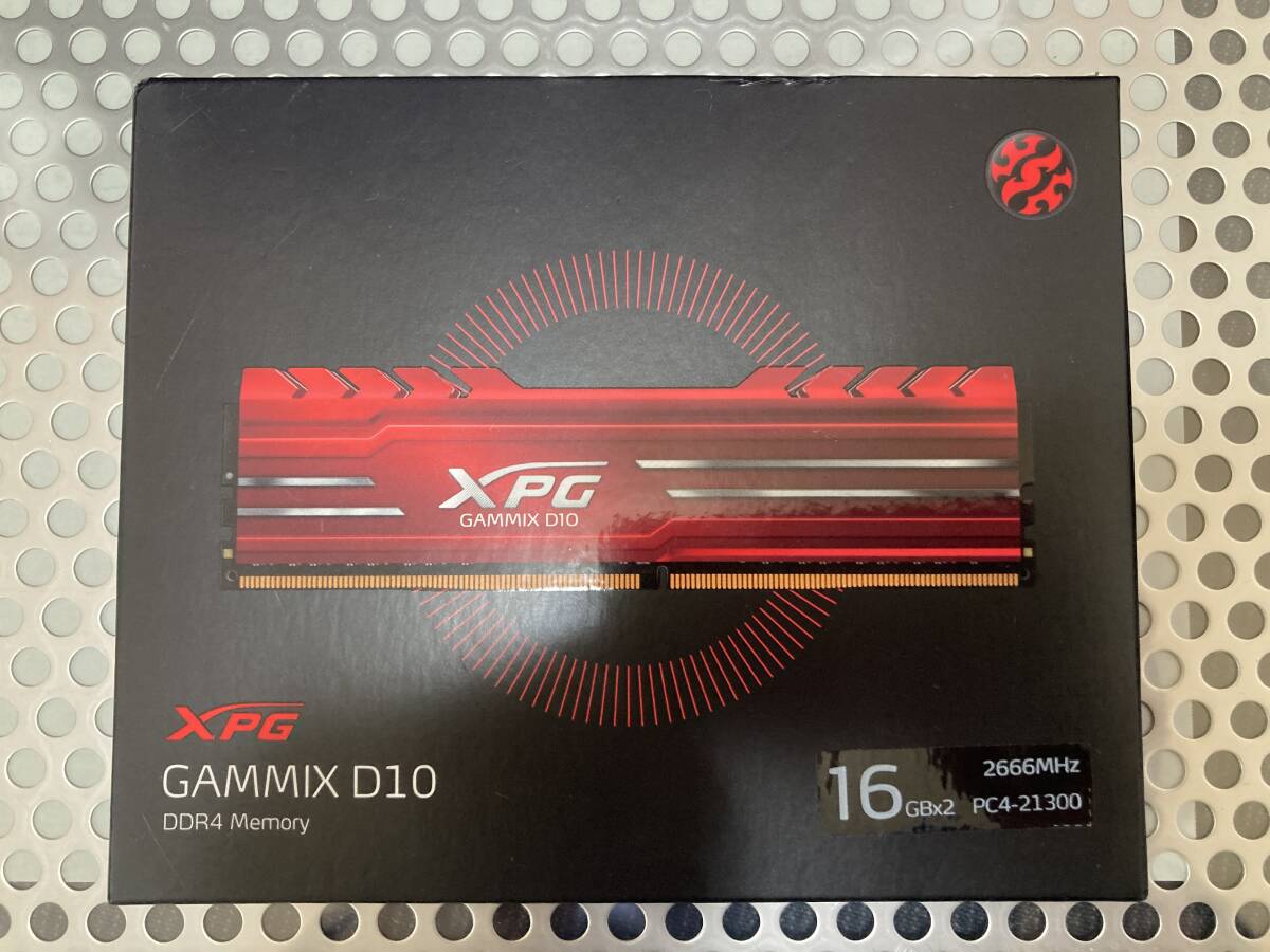ADATA AX4U2666316G16-DRG [XPG GAMMIX D10 Series DDR4 2666MHz(PC4-21300) 32GB(16GBｘ2枚組) Red]_画像1