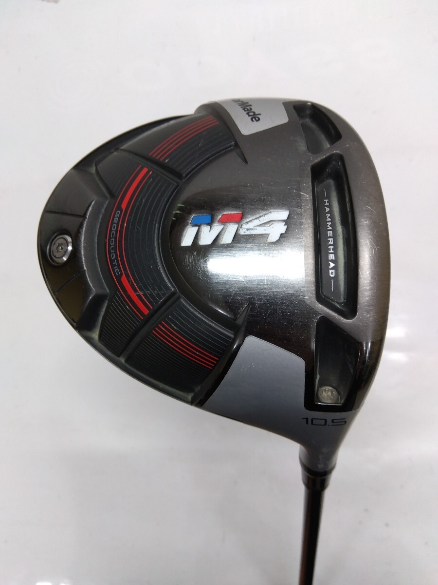 TaylorMade M4 1W10.5度 flex:S メンズ右 ATMOS Red 5 カーボンシャフト ドライバー テーラーメイド_画像1