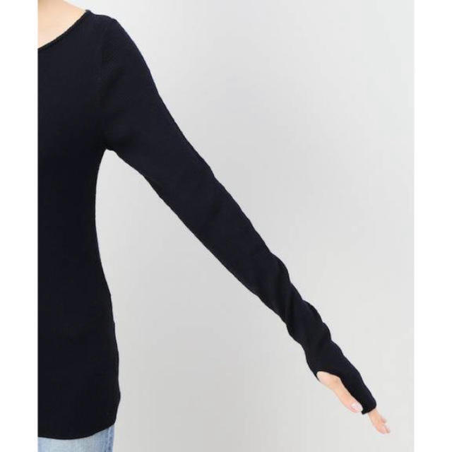 貴重!★L'Appartement アパルトモン ボートネック Rib Knit ブラック 15400円★_画像3