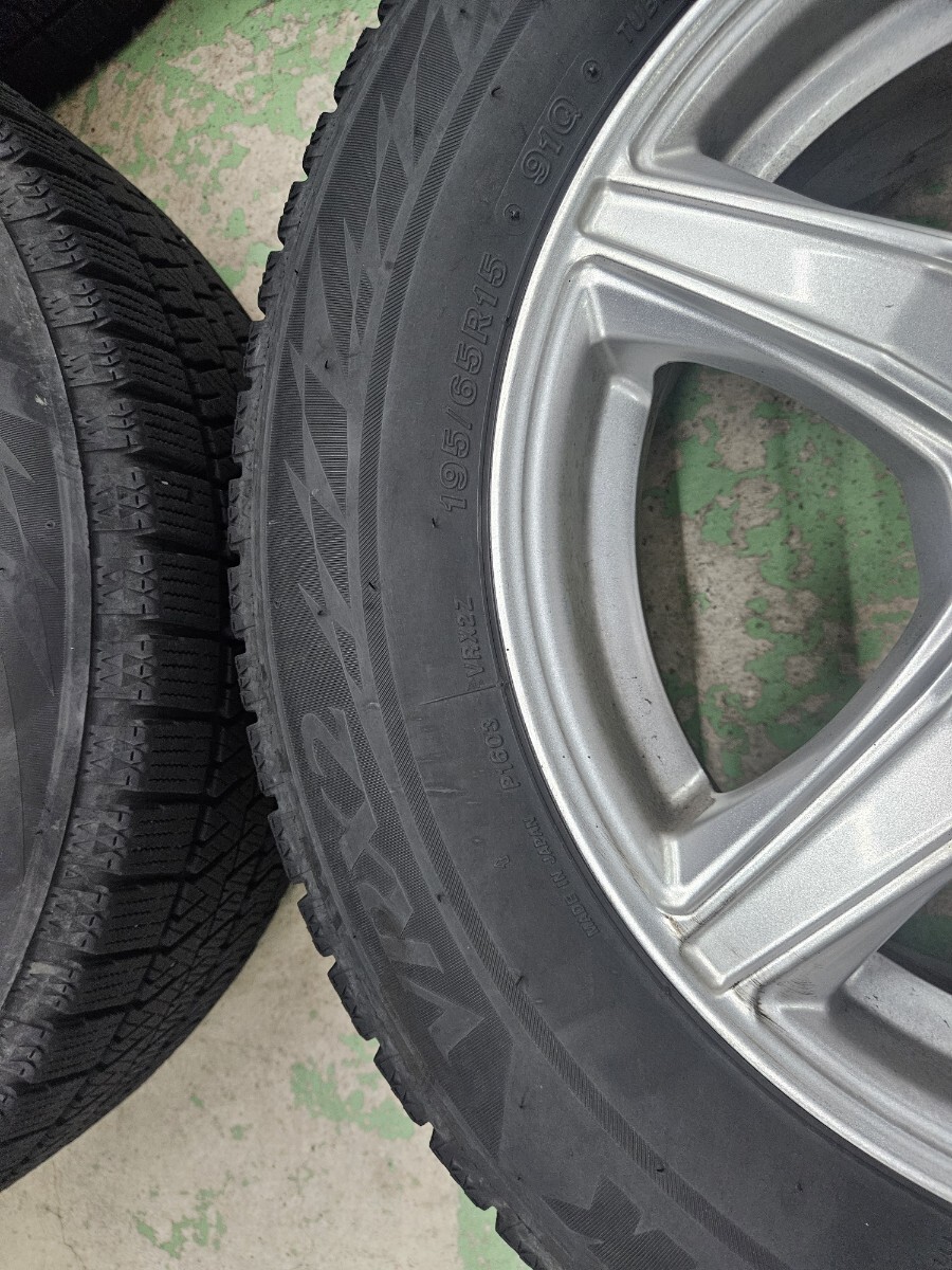 195/65R15 Bridgestone VRX2 остаток паз несколько большее количество легкосплавные колесные диски имеется Noah Voxy Step WGN Serena минивэн серии