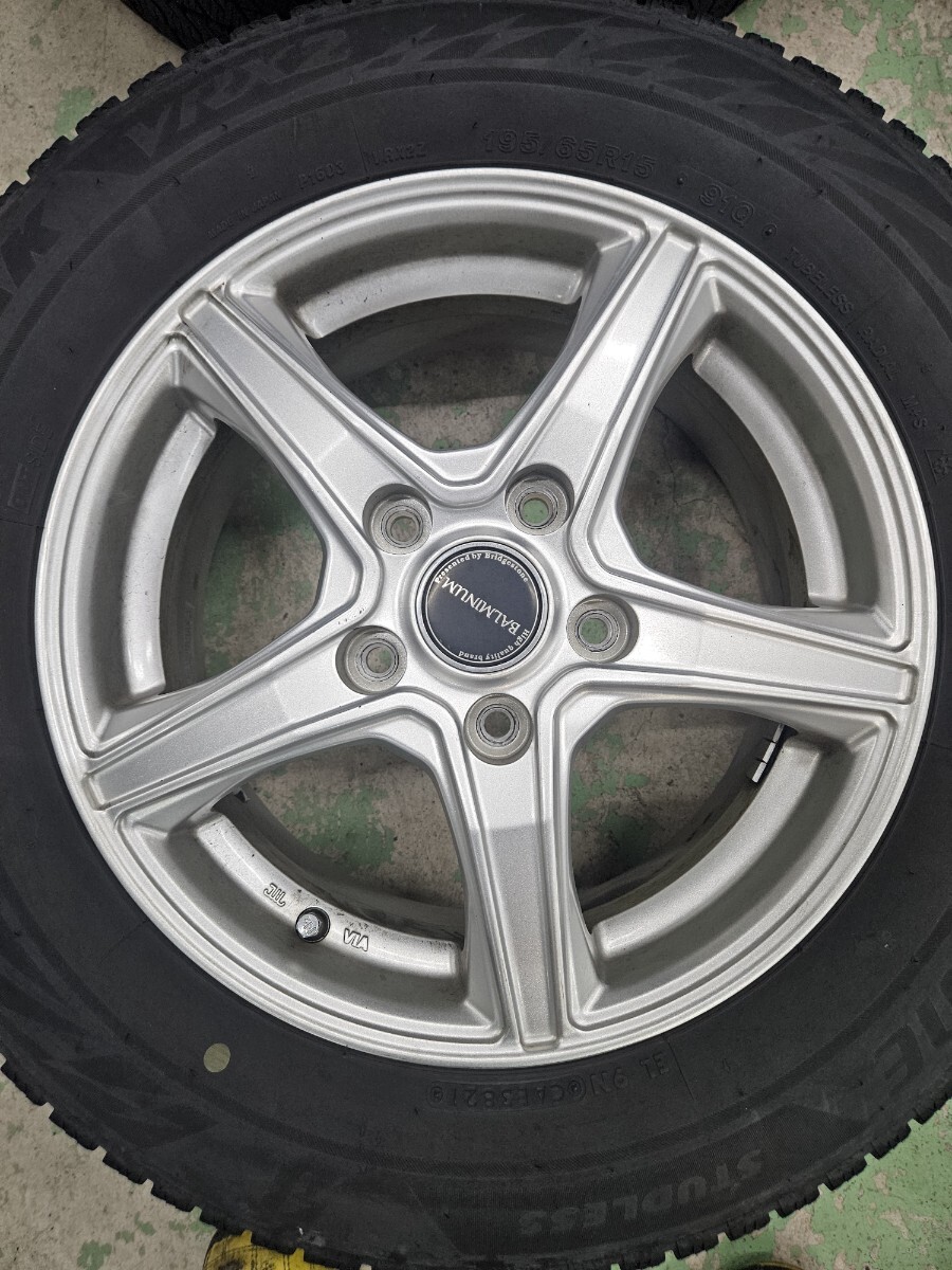 195/65R15 Bridgestone VRX2 остаток паз несколько большее количество легкосплавные колесные диски имеется Noah Voxy Step WGN Serena минивэн серии