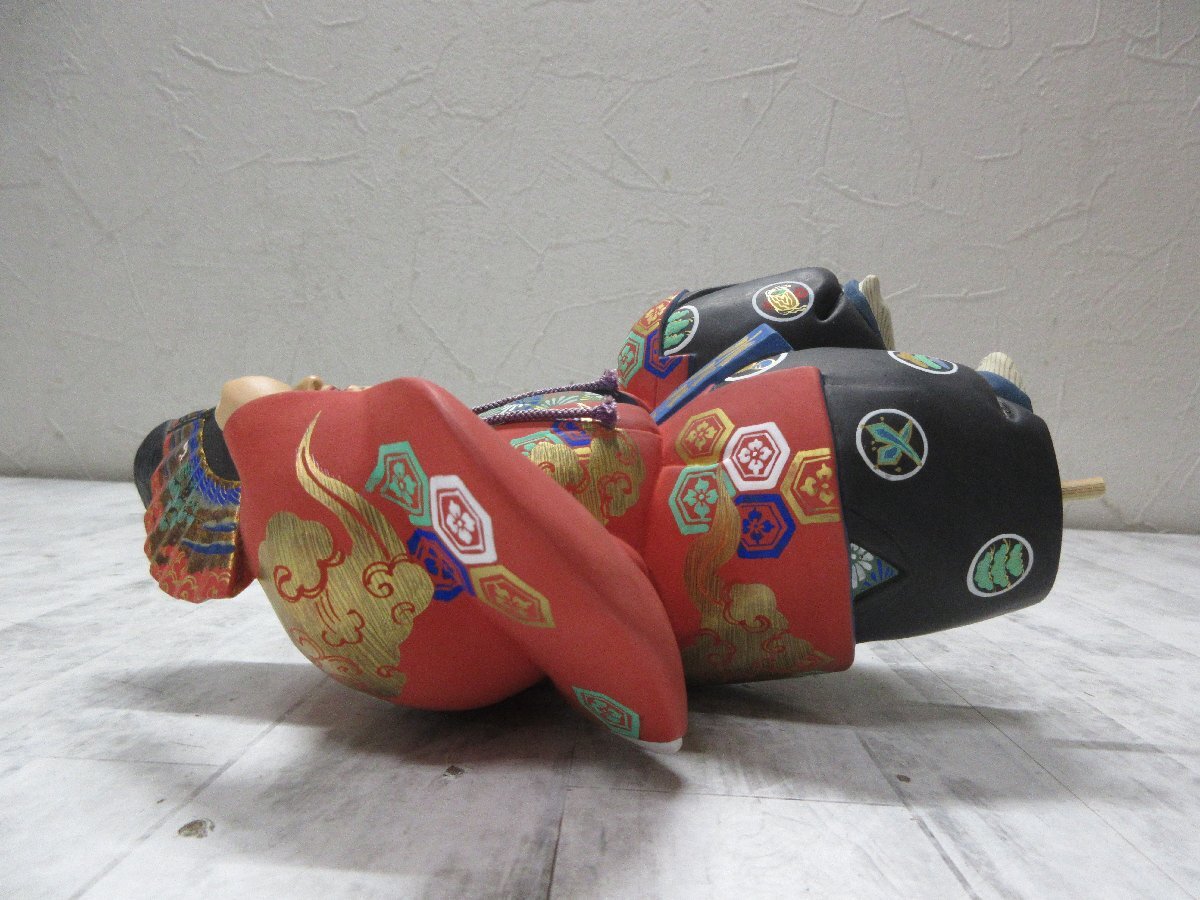 yo7 人形師 中村信喬 作 博多人形 彩色「福の神」置物 【星見】_画像5