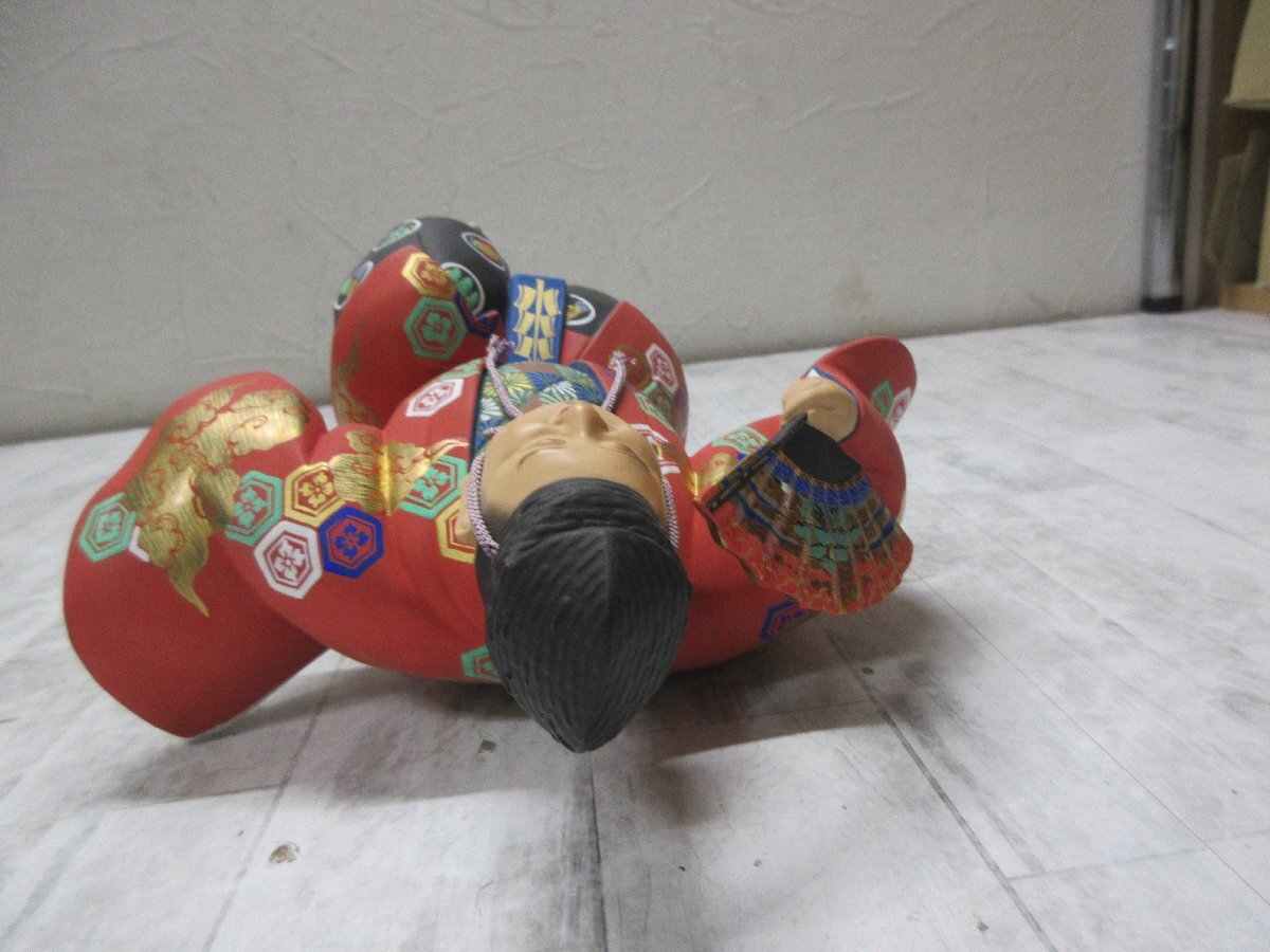 yo7 人形師 中村信喬 作 博多人形 彩色「福の神」置物 【星見】_画像7
