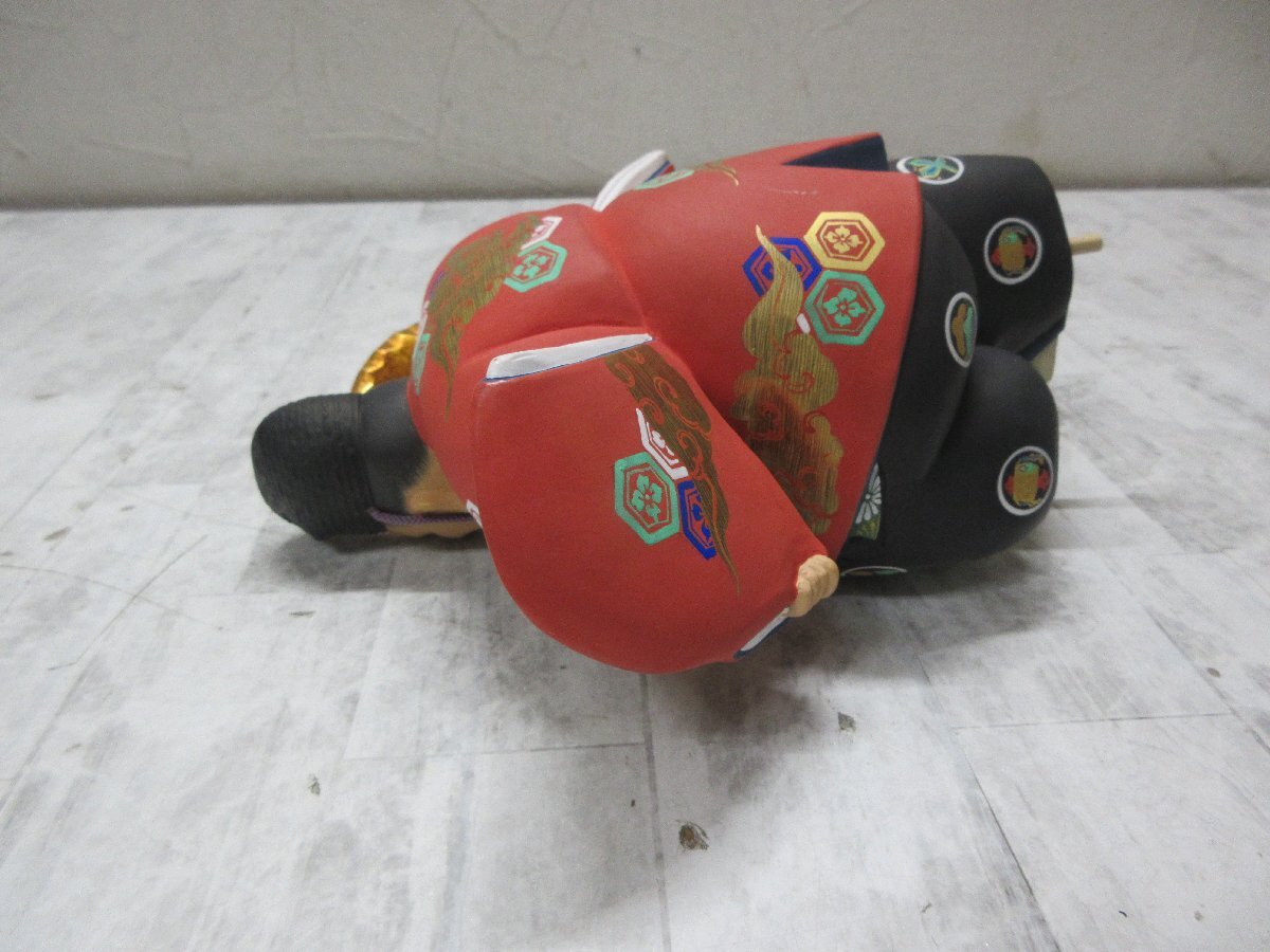 yo7 人形師 中村信喬 作 博多人形 彩色「福の神」置物 【星見】_画像9