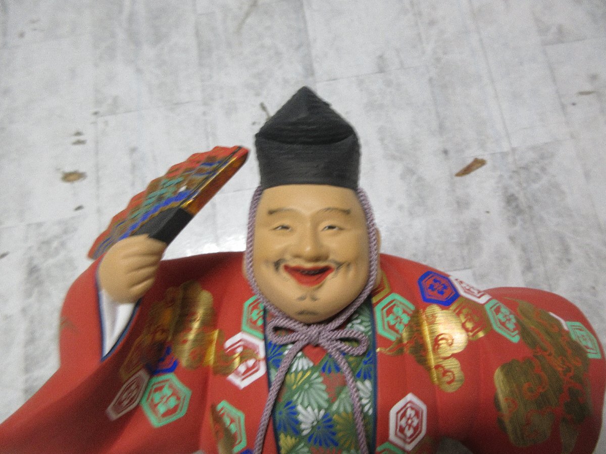yo7 人形師 中村信喬 作 博多人形 彩色「福の神」置物 【星見】_画像3