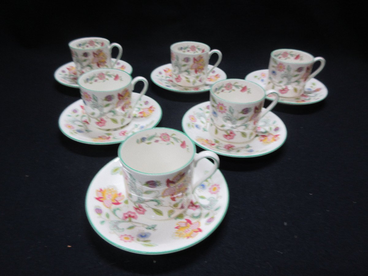 yo5 MINTON ミントン HADDON HALL ハドンホール カップ&ソーサー 6客 まとめ カップ ソーサー C&S 【星見】_画像1
