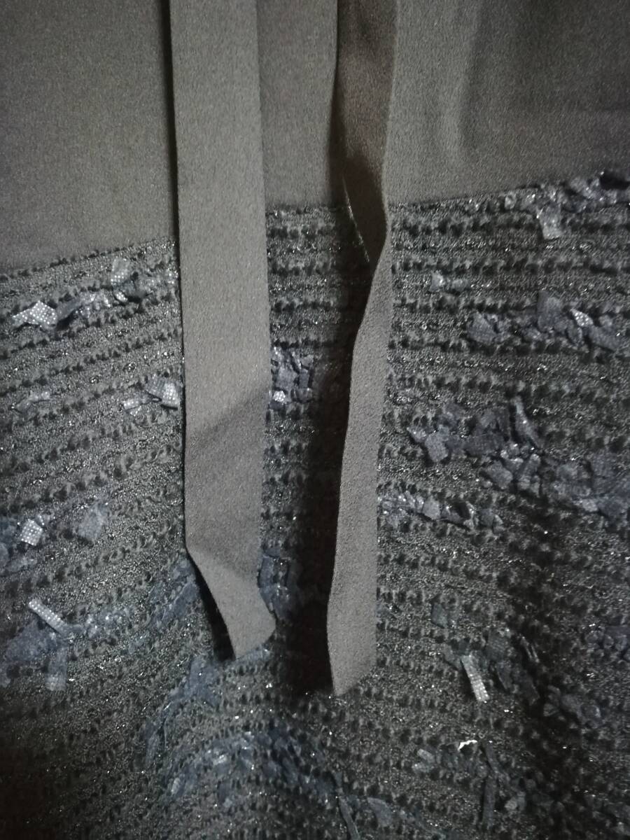 ADORE 24SS ファンシーツィードワンピース 異素材 黒 サイズ38_画像6