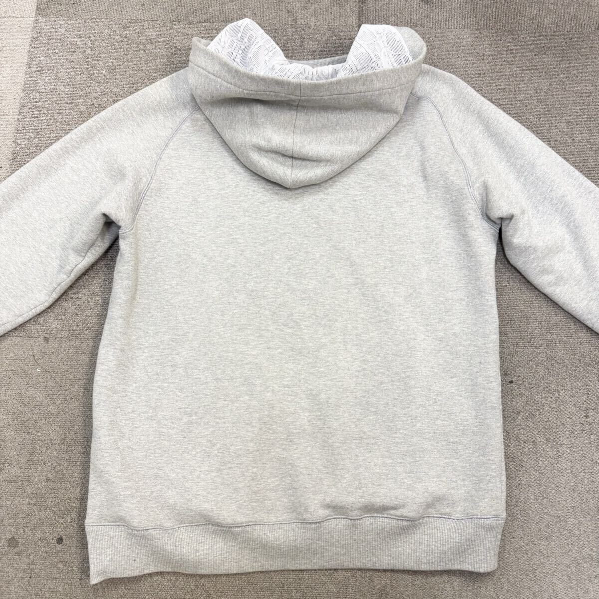 335『極美品・現行タグ』 DIOR ディオール メンズ オブリーク ロゴ 刺繍 プルオーバー パーカー スウェット フーディ グレー Lサイズ_画像5