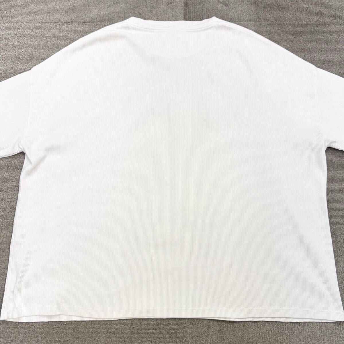 27『極美品・現行タグ』 LOEWE ロエベ メンズ アナグラム 刺繍 ロゴ 長袖 Tシャツ ロンT ニット XL ホワイト 白 ロングスリーブ_画像3