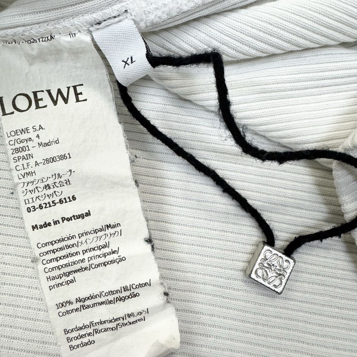 27『極美品・現行タグ』 LOEWE ロエベ メンズ アナグラム 刺繍 ロゴ 長袖 Tシャツ ロンT ニット XL ホワイト 白 ロングスリーブ_画像5