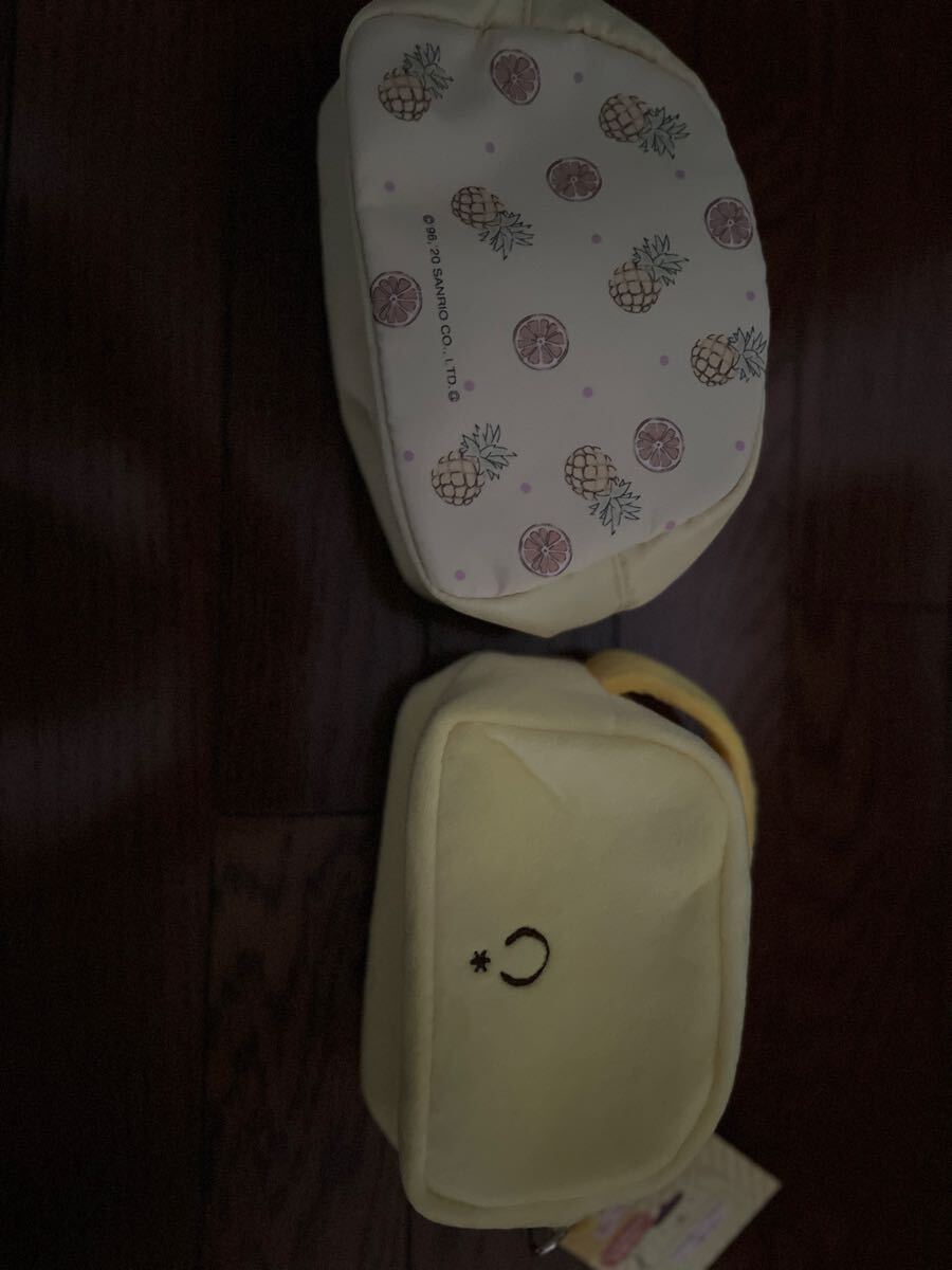 新品 ポムポムプリン ポーチ ぬいぐるみ入れ 2個_画像2