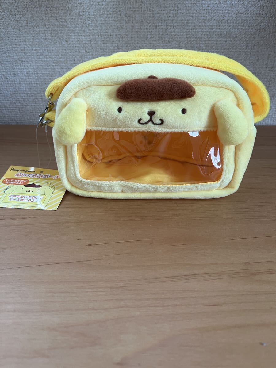 新品 ポムポムプリン ポーチ ぬいぐるみ入れ 2個_画像3