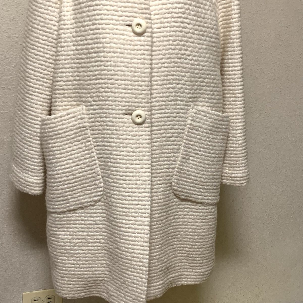 【DoCLASSE ドゥクラッセ 】 コート ウール混 ステンカラーコート 【13号サイズ】大きめサイズ_画像3