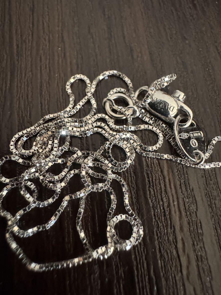 обычная цена 15 десять тысяч иен Damiani 18K белое золото колье LEON Safari размещение модель 50cm