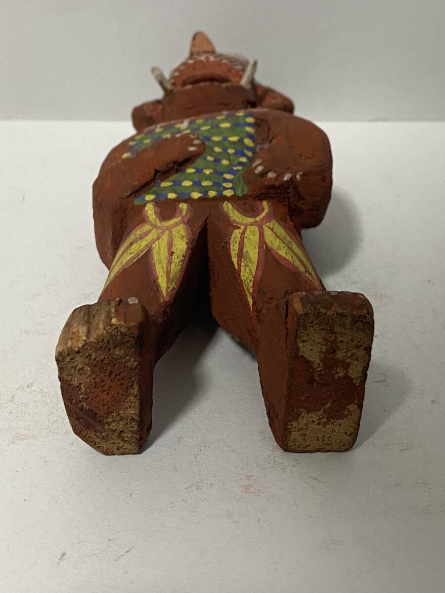 【郷土玩具】朝鮮 木彫り 神福_画像3