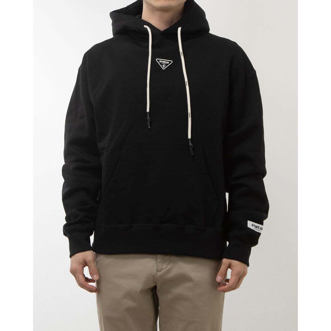 ☆匿名発送☆新品未使用 Lサイズ ブラック BYWEAR バイウェア Silicon Patch Grace Hoodie シリコン パッチ フーディー パーカー_画像1