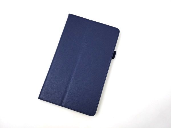 Amazon fire HD8 2017/2018用 カバー PUレザーケース スタンド ネイビー_画像1