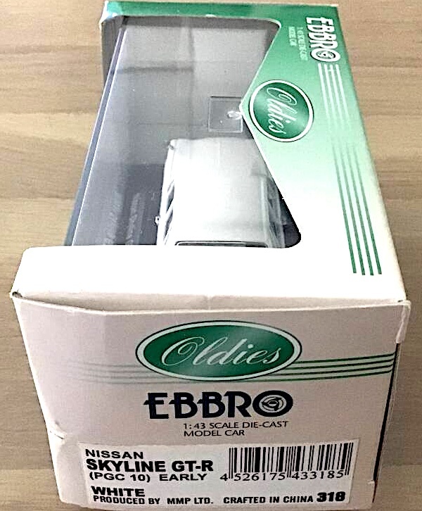 Ж エブロ 1/43 ニッサン スカイライン GT-R PGC10 1969 前期型 ホワイト Ж EBBRO NISSAN Skyline GTR White Ж PRINCE GC10 KPGC10 R32_画像9