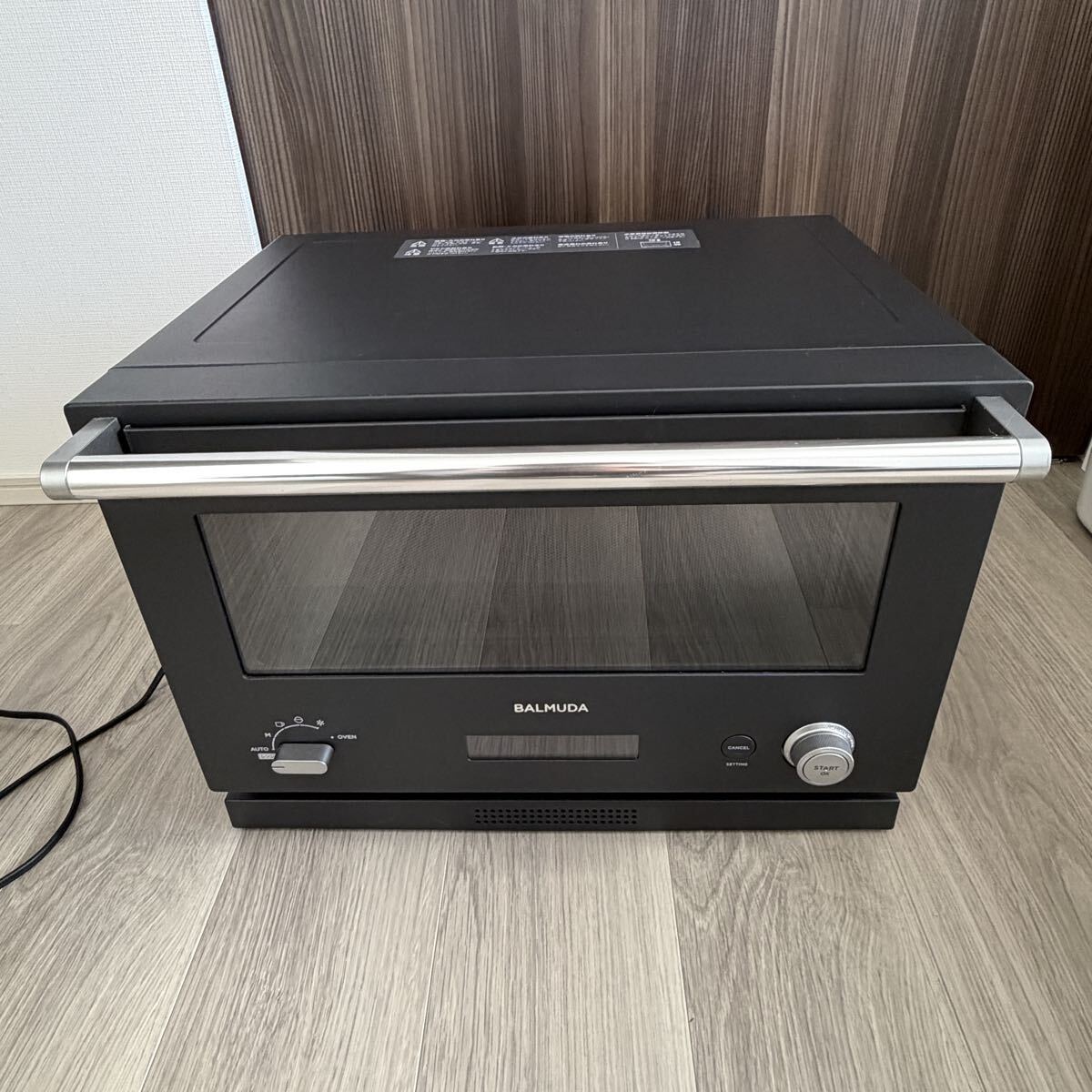 【ジャンク】BALMUDA オーブンレンジ K04A-BK The Range ブラック バルミューダ_画像1
