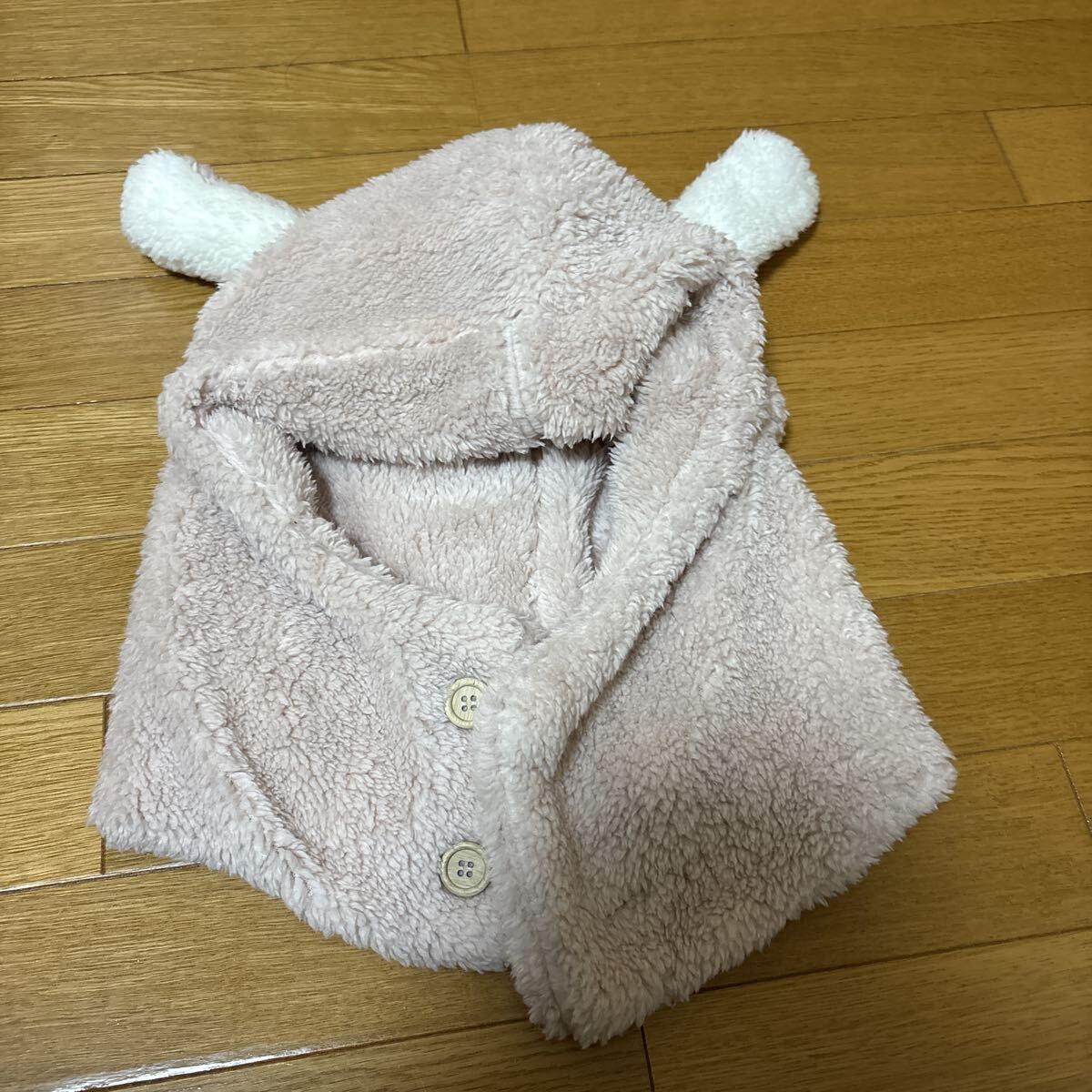 フード付きうさぎ　フードマフラー_画像1