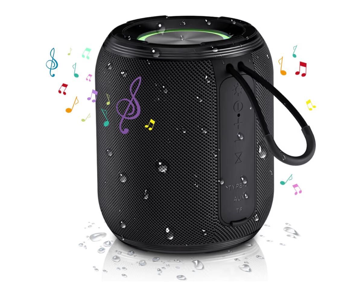 【2025 人気 進化モデル】ZKBBA Bluetooth スピーカー 重低音強化 HIFI音質 長続航 IPX7防水 (TWS機能/TFカード/AUX_画像1