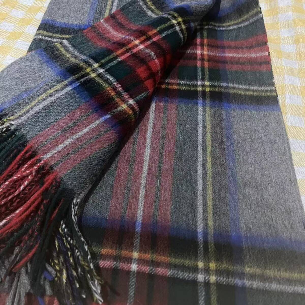 Johnstons ジョンストンズ カシミア 大判ストール マフラー タータンチェック_画像2