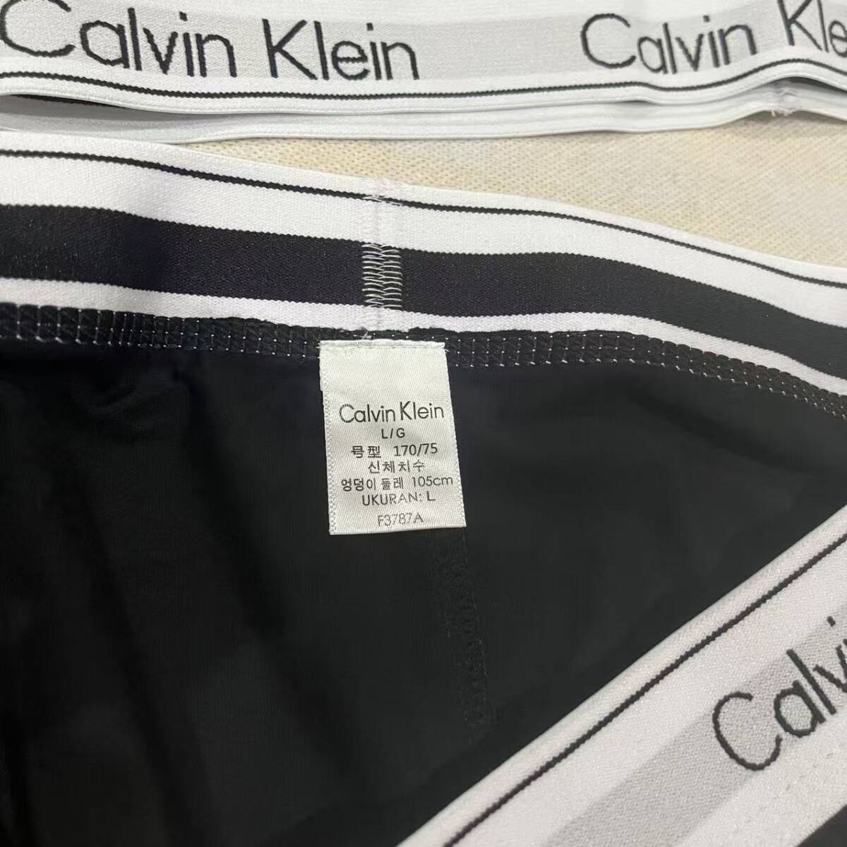未使用品 Calvin Klein カルバンクライン 三角ブラ&Tバック/ 上下3点セット 黒 Lサイズ_画像5