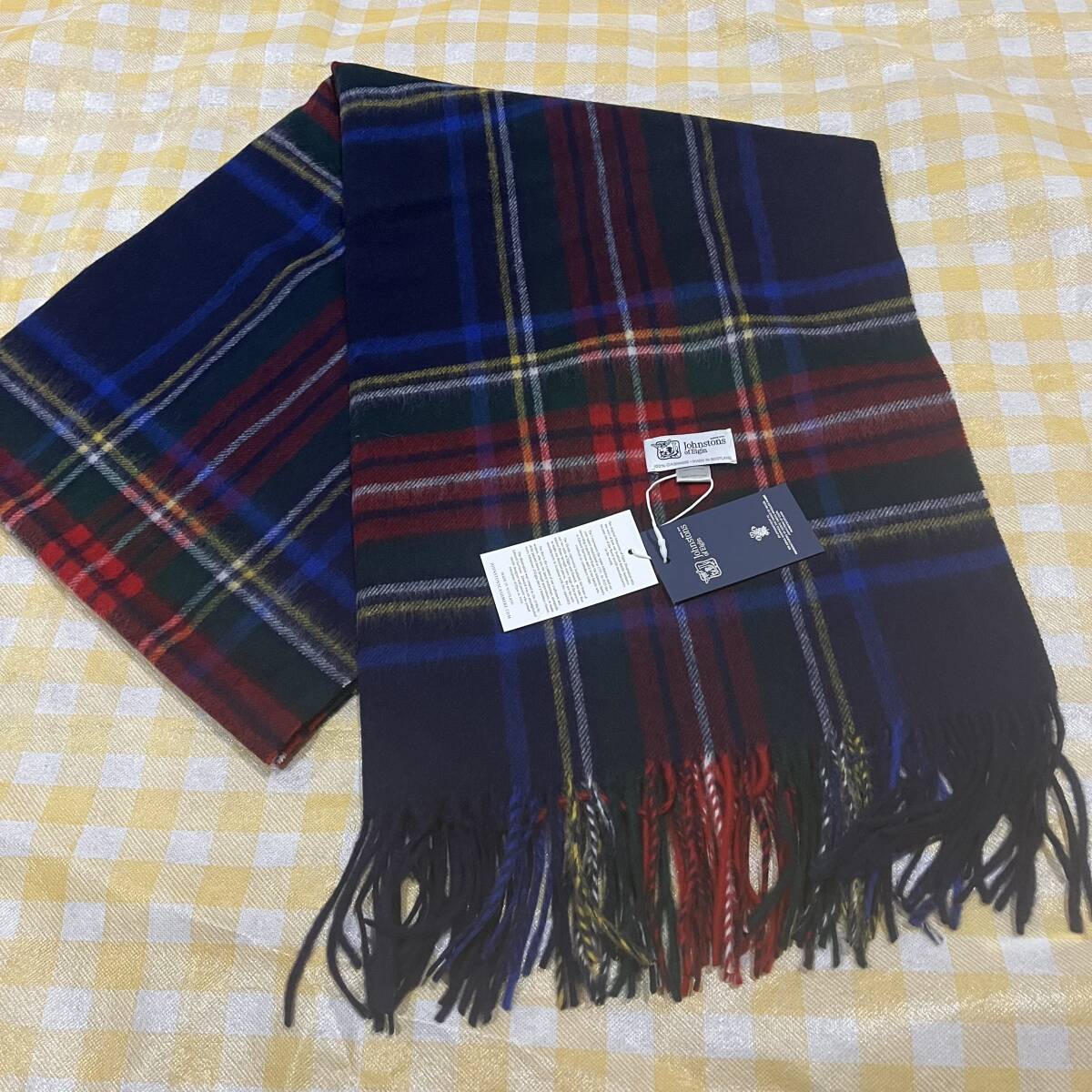 Johnstons ジョンストンズ カシミア 大判ストール マフラー_画像2