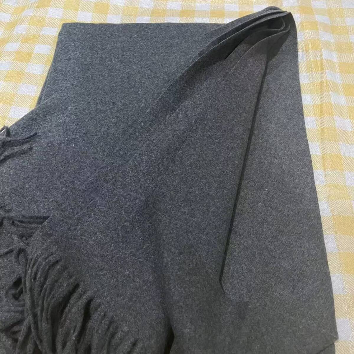 Johnstons ジョンストンズ カシミア 大判ストール マフラー グレー_画像2